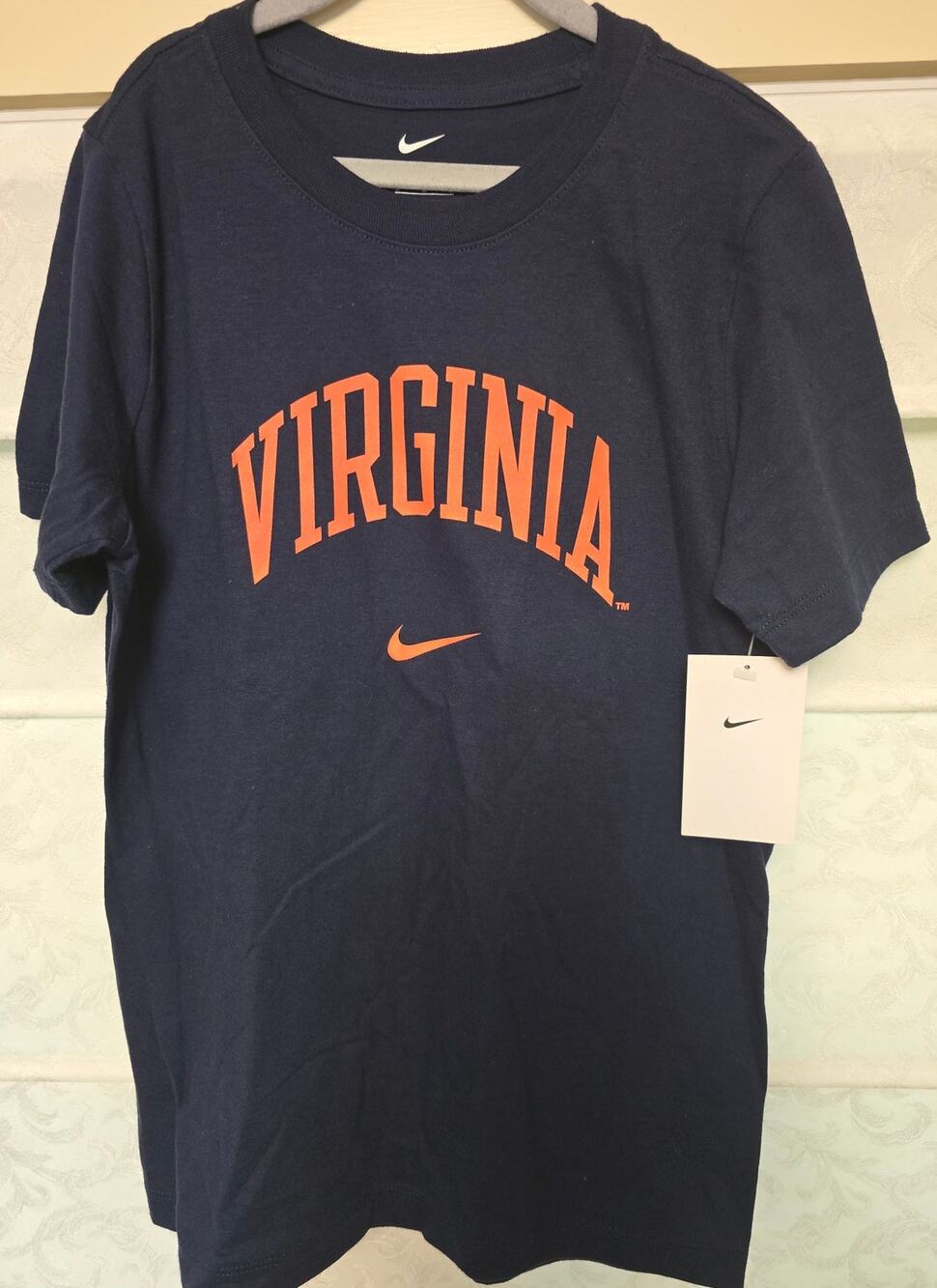 Nike Virginia Cavaliers Youth Medium Navy Orange NCAA College T-Shirt NWT